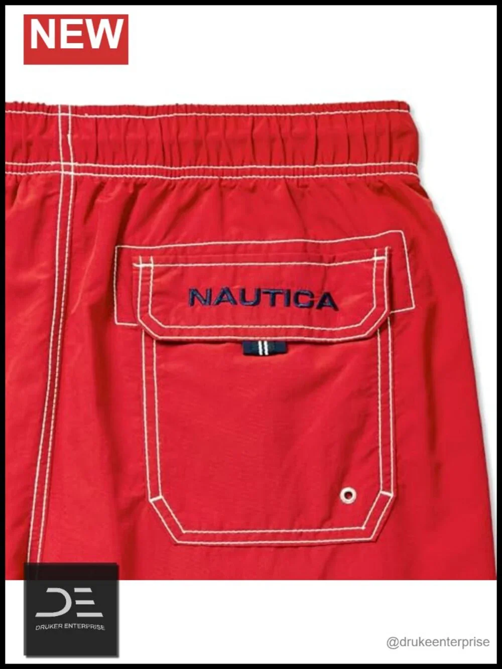 Men's Solid Quick Dry Classic Logo Swim Trunk